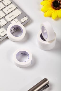 SURGICAL TAP- 5 Rolls White Eyelash Tape, Adhesive Eyelash Tapes, Lash Tape for Eyelash Extension Supply thumbnail 5